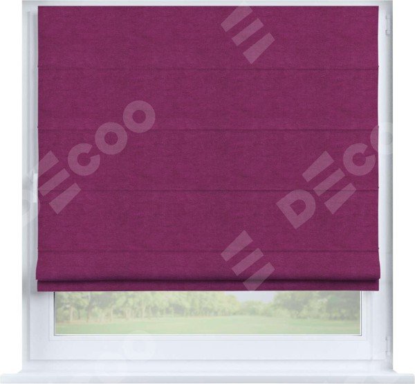 Римская штора «Кортин» на створку, ткань вельвет фиолетовый